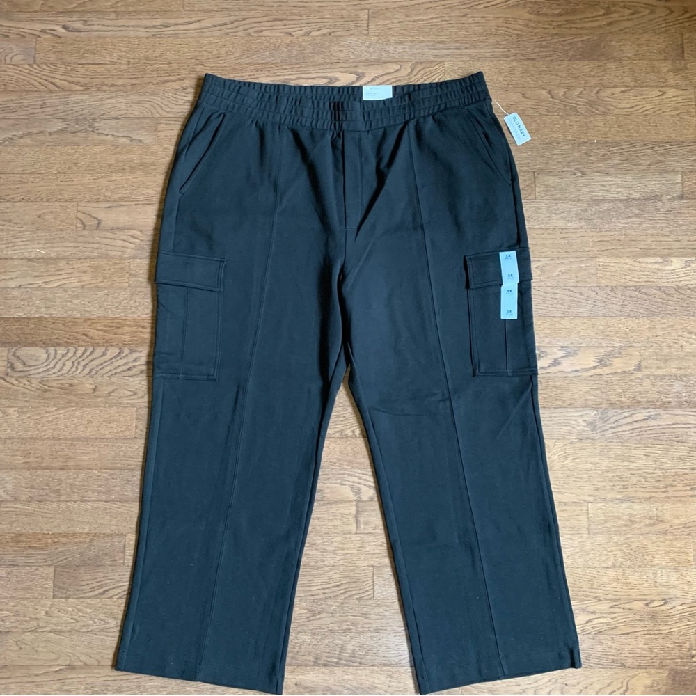 Women's Black Wide Leg Cargo Pants